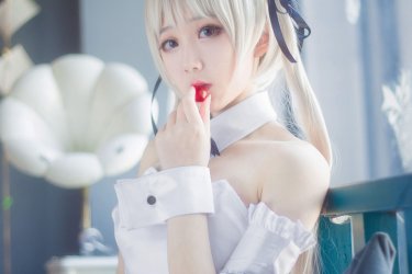 浅野菌子缘之空穹妹黑丝兔女郎写真 网红福利-第3张