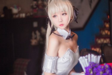 浅野菌子缘之空穹妹黑丝兔女郎写真 网红福利-第5张