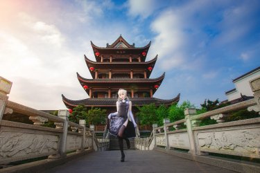 浅野菌子缘之空穹妹黑丝旗袍写真 网红福利-第4张
