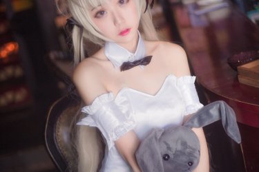 浅野菌子缘之空穹妹黑丝兔女郎写真 网红福利-第2张
