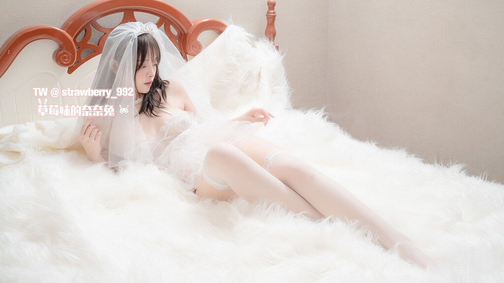 草莓味的奈奈兔-《纯白花嫁》白丝写真[32p104M] 网红福利-第2张