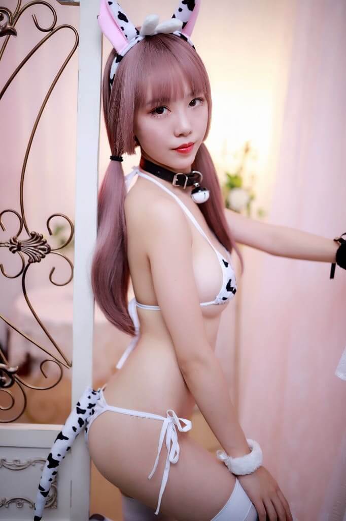 抖娘利世奶牛套装性感写真[38p48M] cosplay美女-第3张
