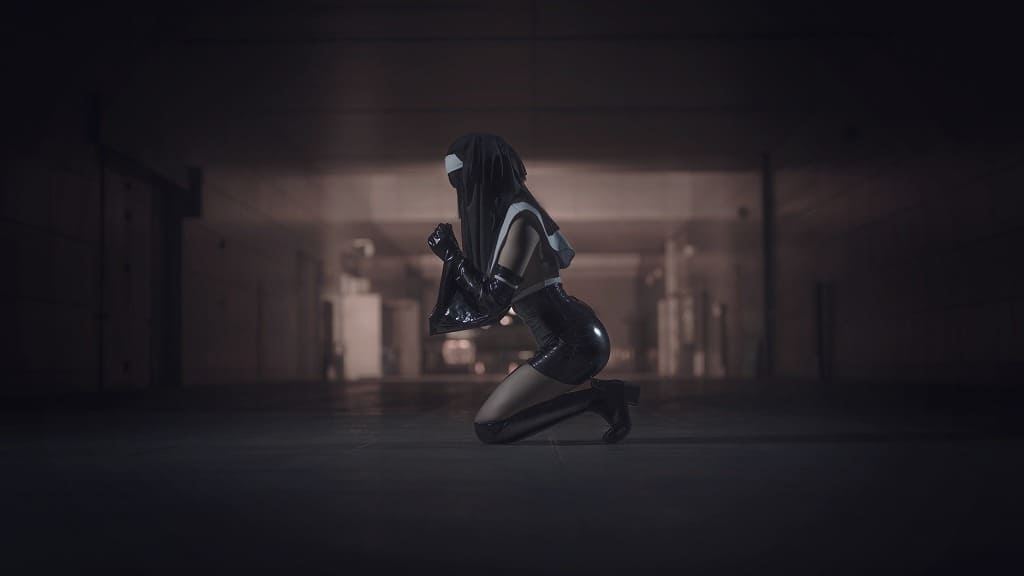 Uki雨季-修女黑胶衣写真[12p86M] cosplay美女-第5张