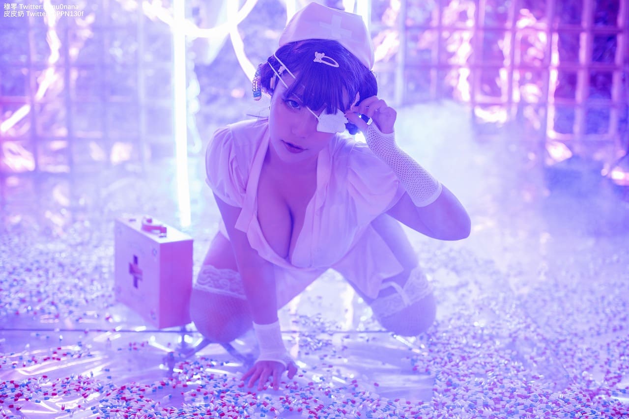 皮皮奶-万圣节邪恶护士 喵零[60p1.09G] cosplay美女-第3张