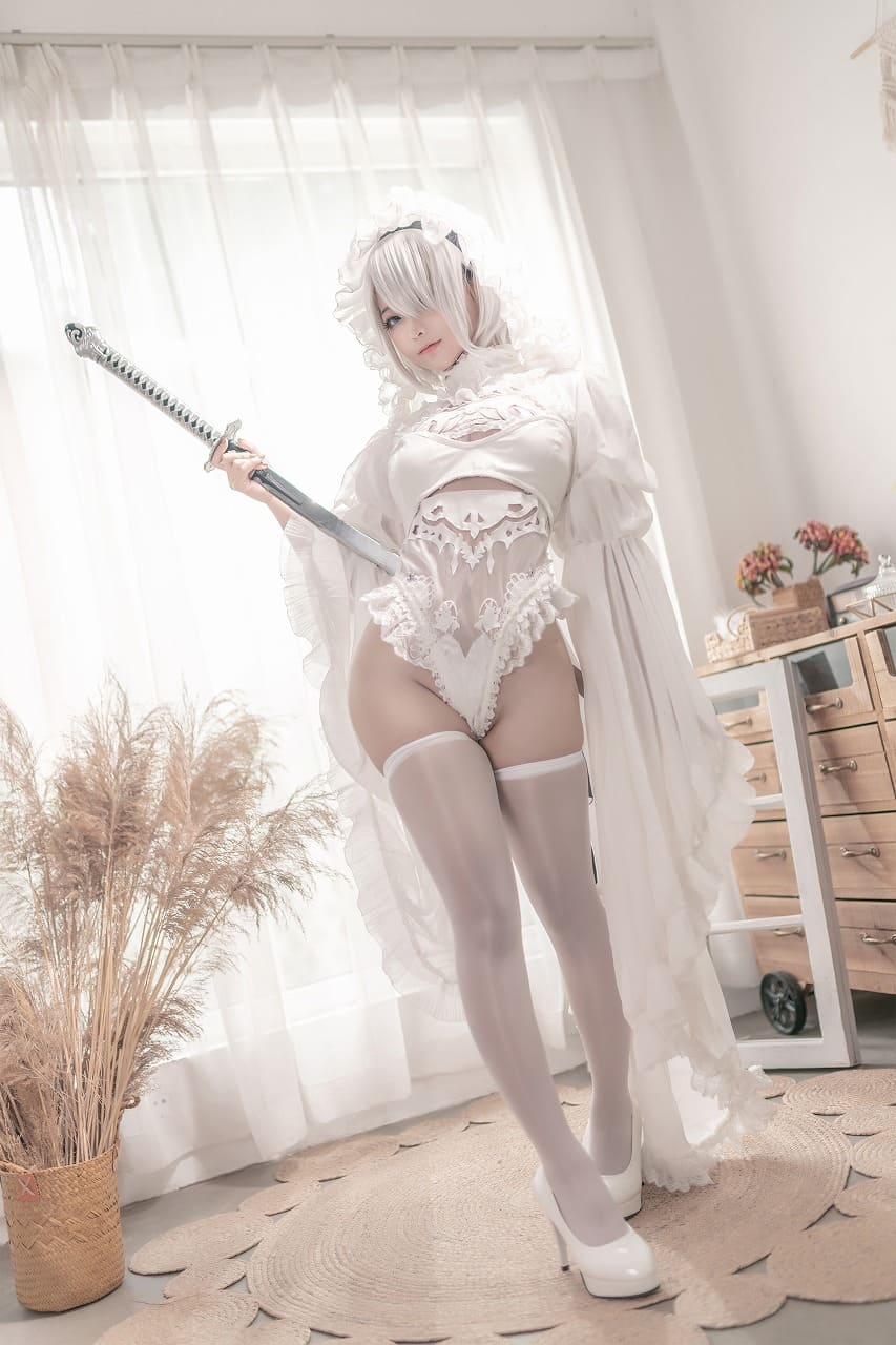 蠢沫沫-尼尔纪元黑白花嫁写真[40p412M] cosplay美女-第3张