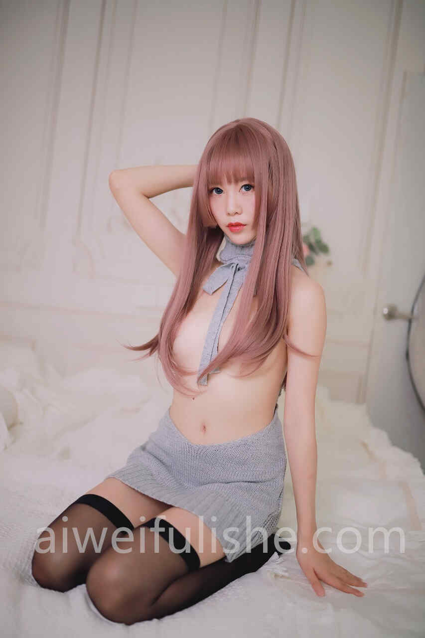 抖娘利世-露背毛衣黑丝写真[30P-276M] 网红福利-第3张