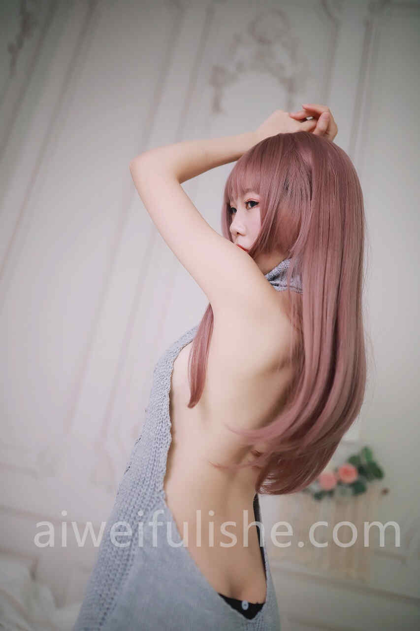 抖娘利世-露背毛衣黑丝写真[30P-276M] 网红福利-第3张