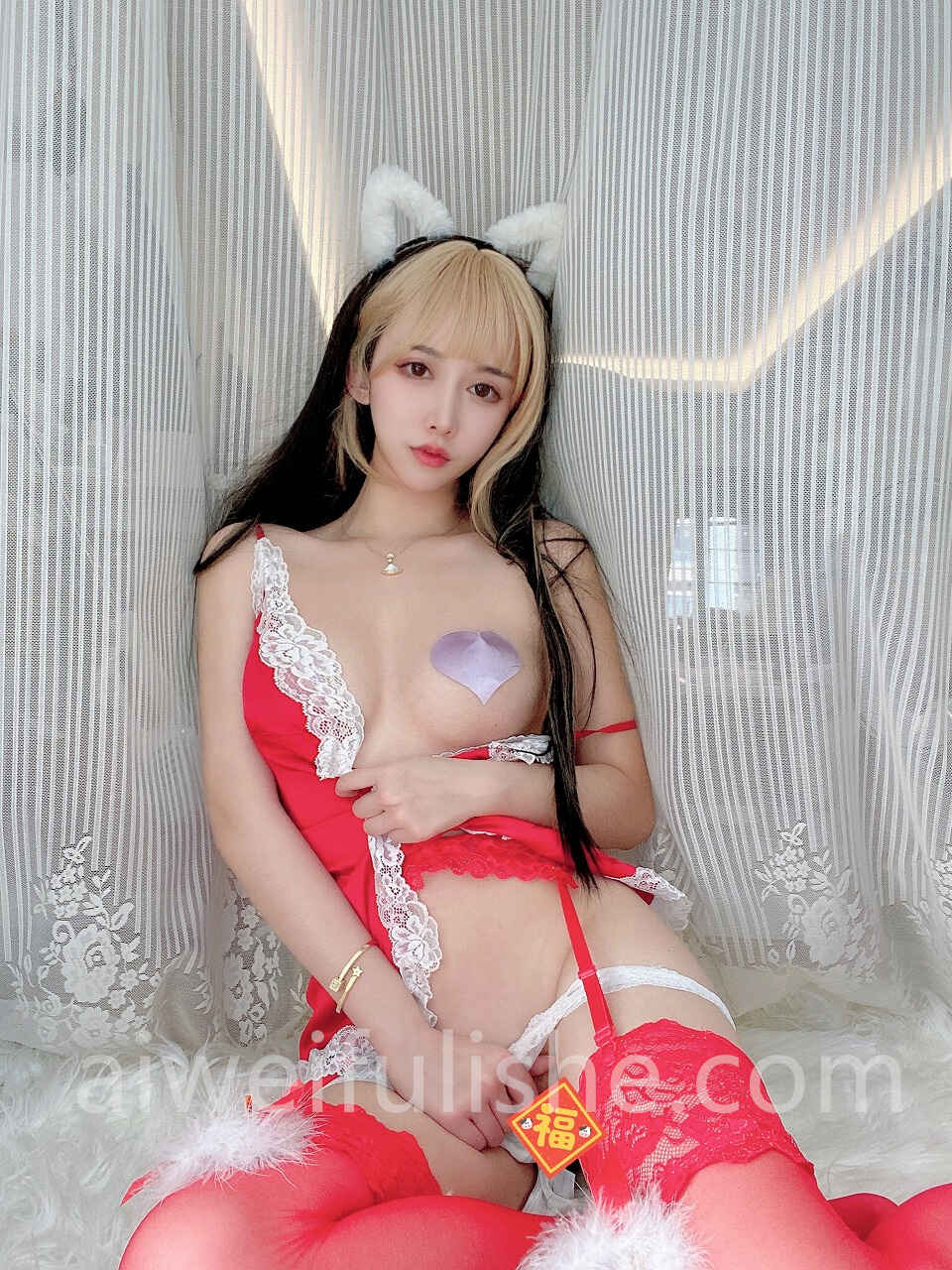 过期米线线喵-过年来份米线新年大礼包[47p1v-656M] cosplay美女-第2张
