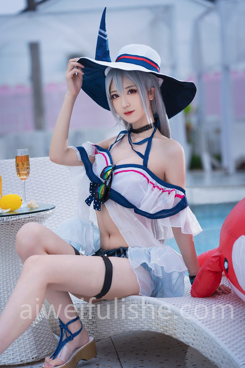 弥音音-斯卡蒂泳装[24p316M] cosplay美女-第4张