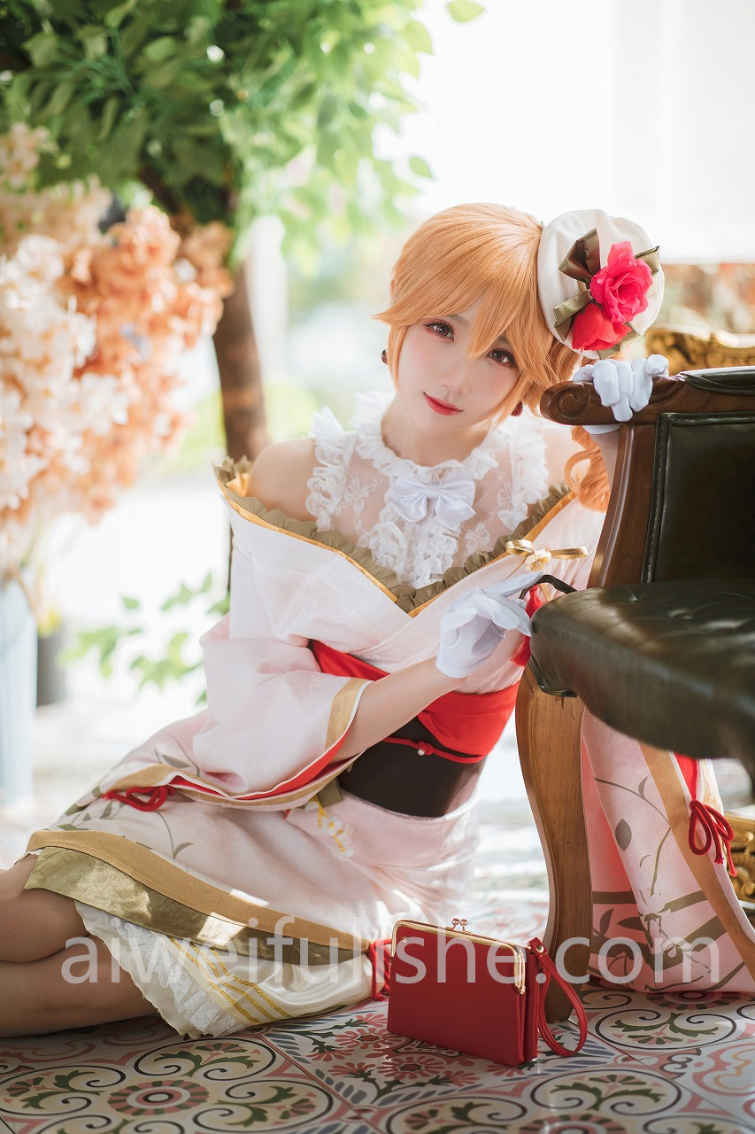 瓜希酱-黎塞留和服[22p134M] cosplay美女-第6张