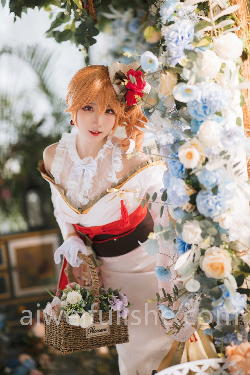 瓜希酱-黎塞留和服[22p134M] cosplay美女-第4张