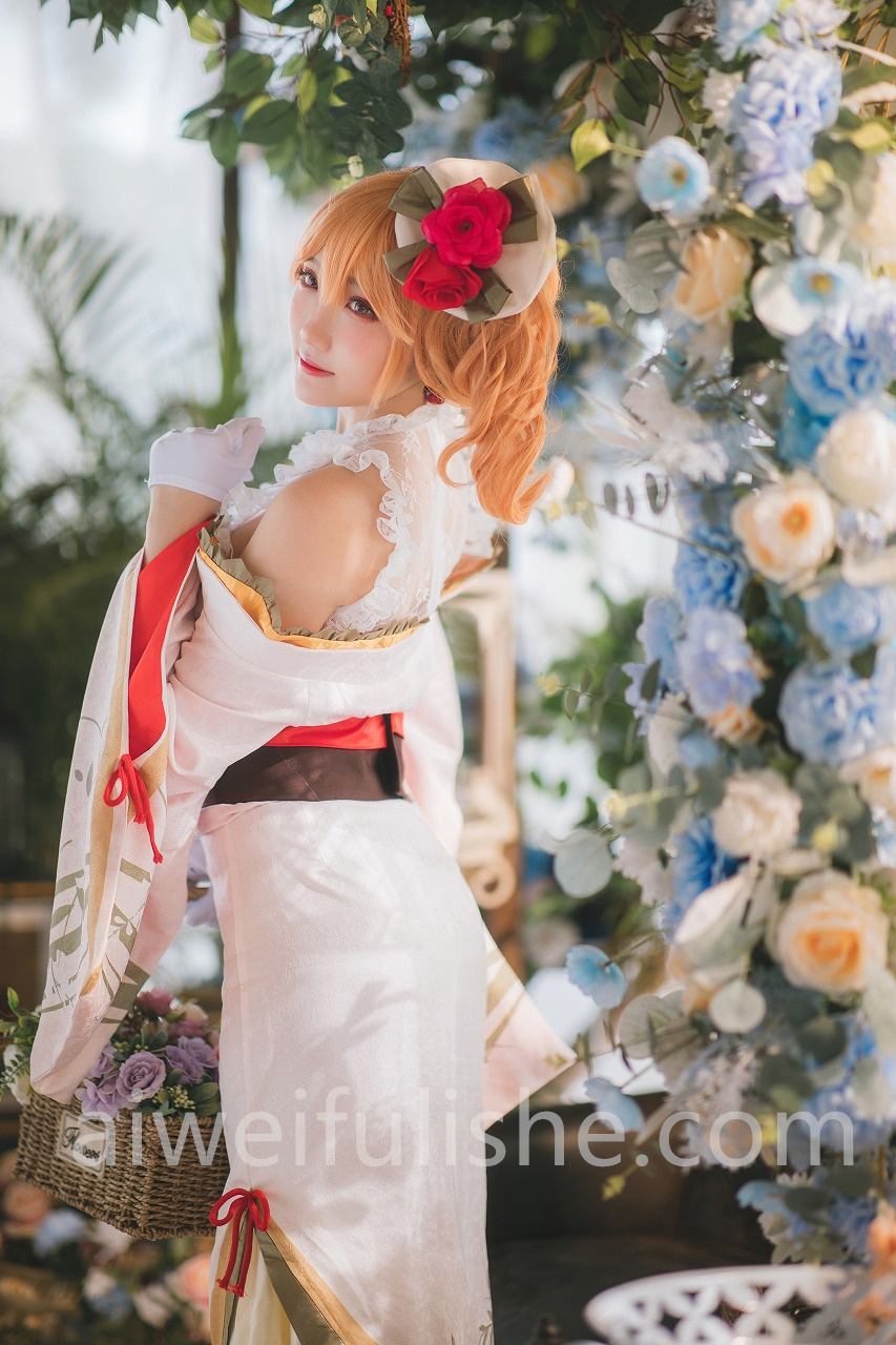 瓜希酱-黎塞留和服[22p134M] cosplay美女-第5张