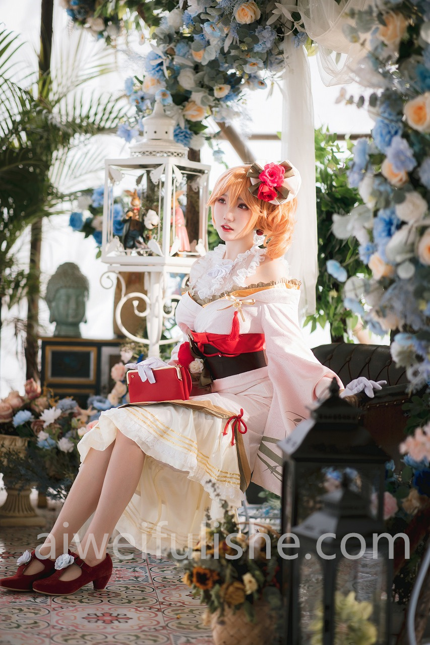 瓜希酱-黎塞留和服[22p134M] cosplay美女-第2张
