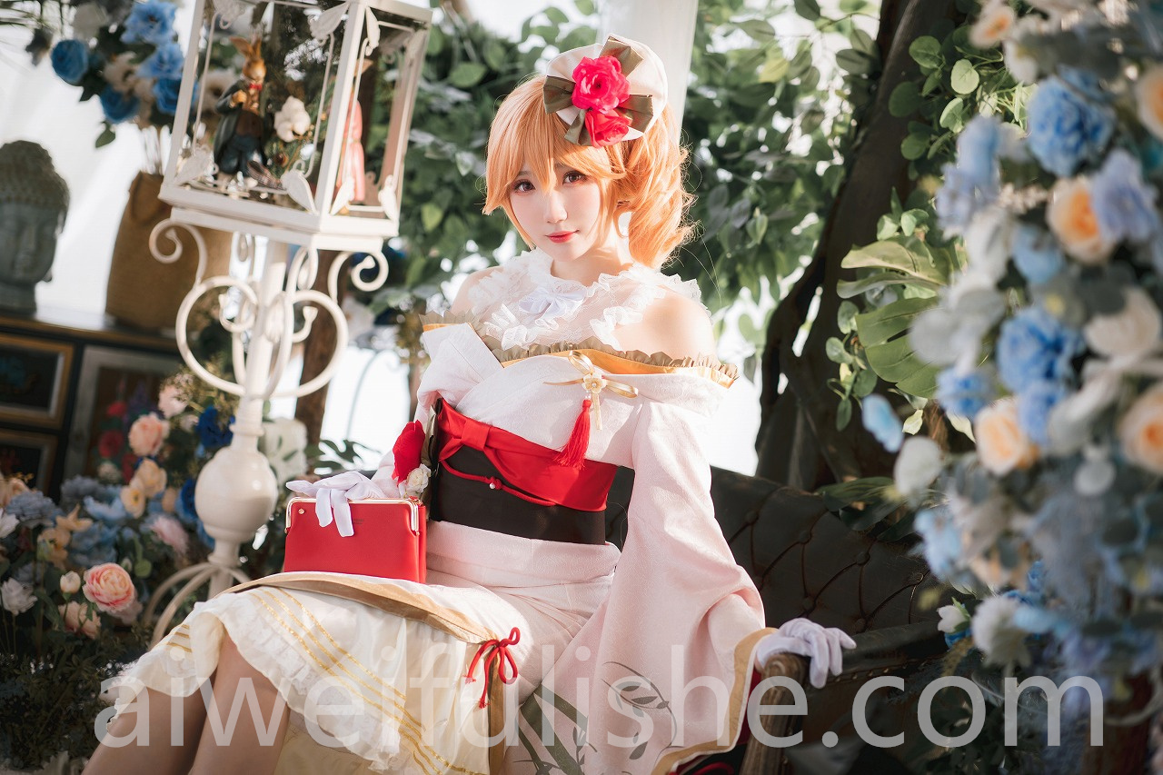 瓜希酱-黎塞留和服[22p134M] cosplay美女-第3张