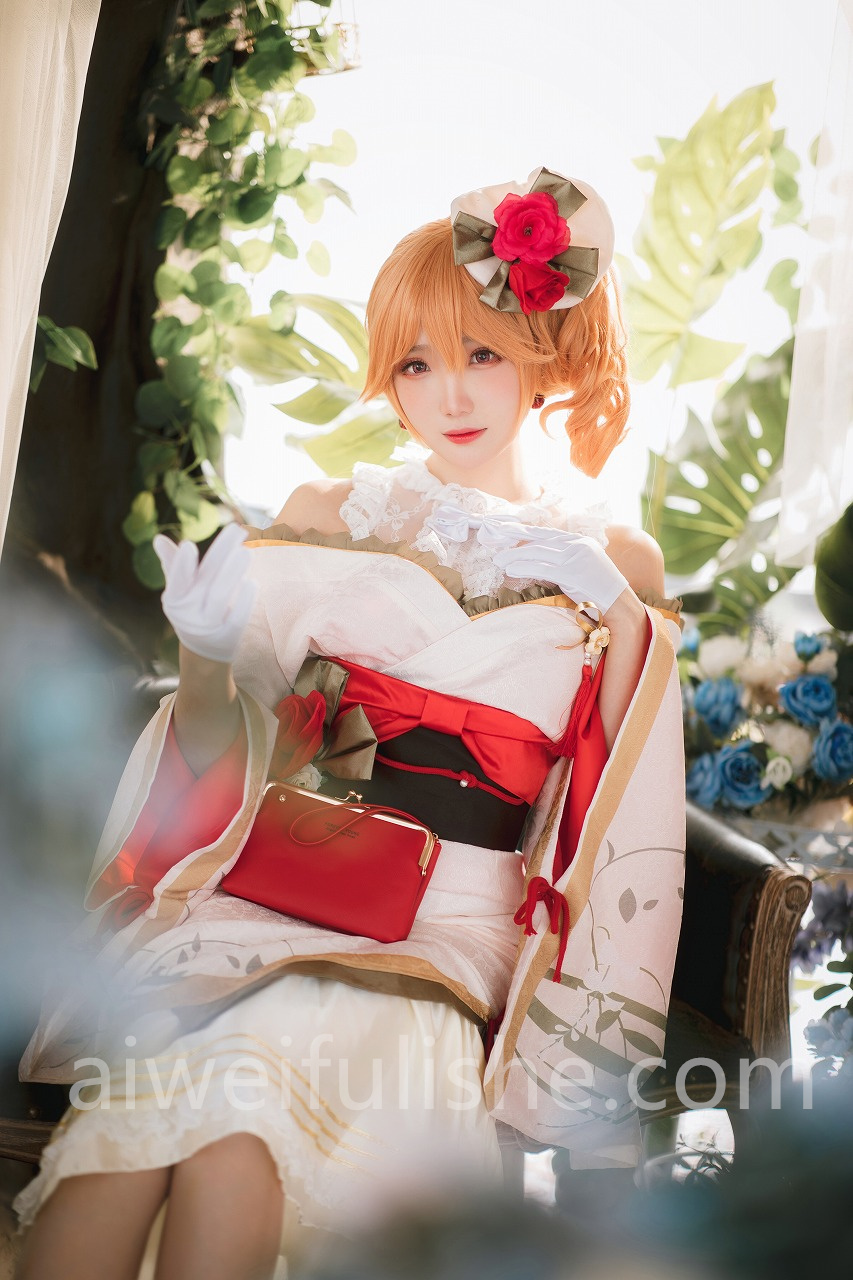 瓜希酱-黎塞留和服[22p134M] cosplay美女-第4张