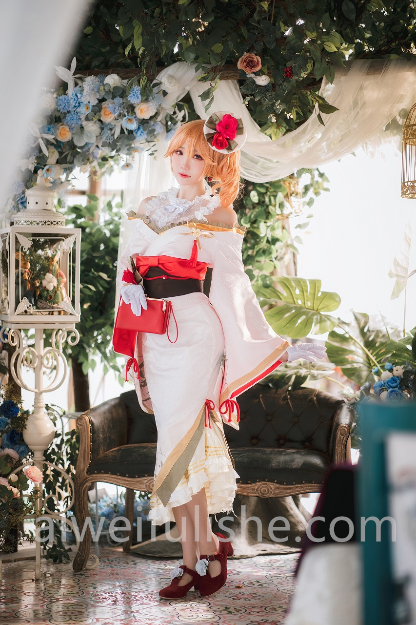 瓜希酱-黎塞留和服[22p134M] cosplay美女-第5张