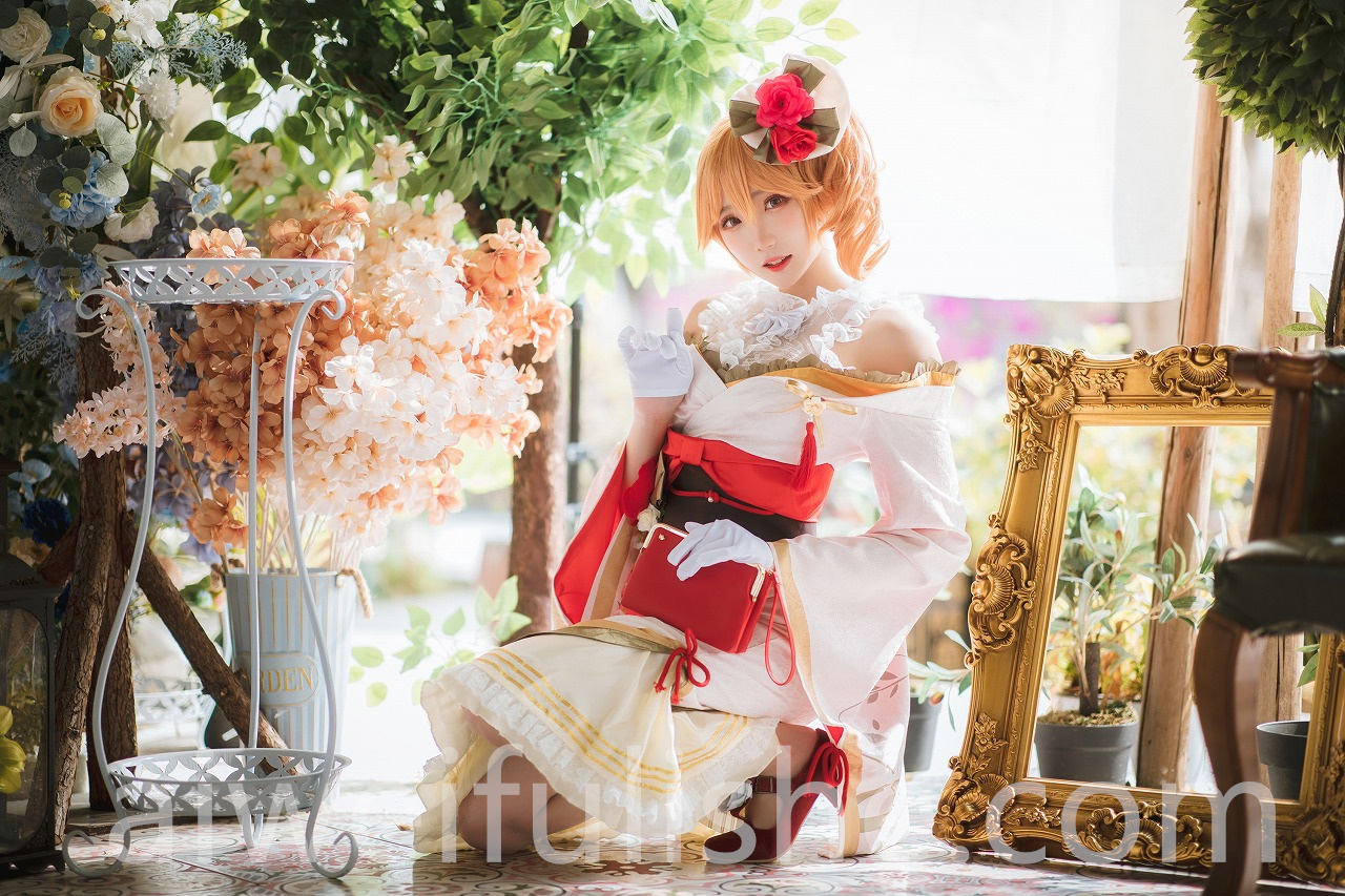 瓜希酱-黎塞留和服[22p134M] cosplay美女-第3张