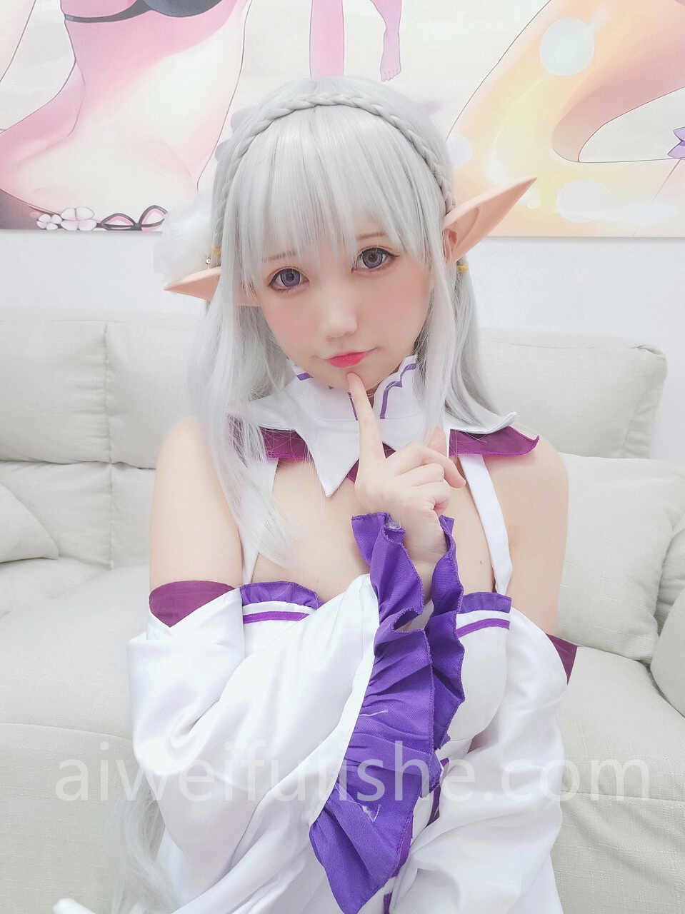 NAGISA魔物喵-ZC 005 自摄系列05 艾米莉亚同人包 [69P2V-308MB] cosplay美女-第3张
