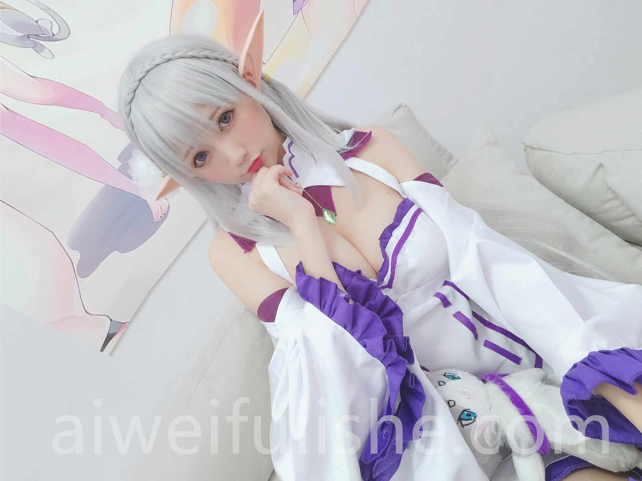 NAGISA魔物喵-ZC 005 自摄系列05 艾米莉亚同人包 [69P2V-308MB] cosplay美女-第4张