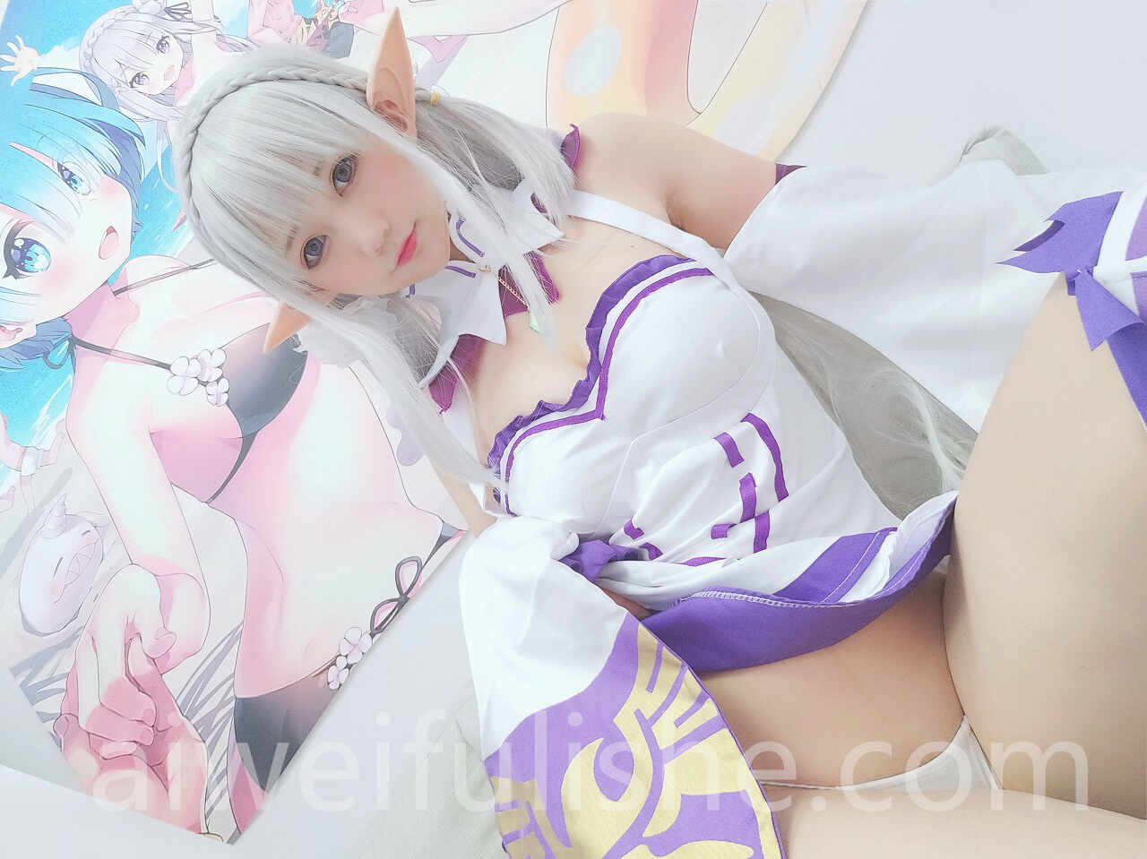 NAGISA魔物喵-ZC 005 自摄系列05 艾米莉亚同人包 [69P2V-308MB] cosplay美女-第2张