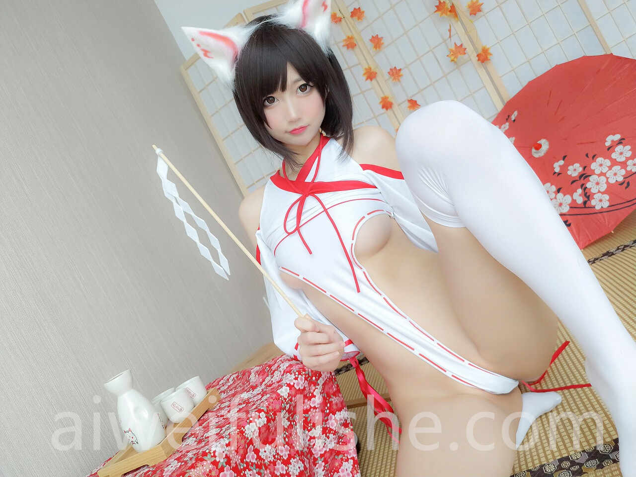 NAGISA魔物喵-巫女狐 [161P-471MB] cosplay美女-第4张