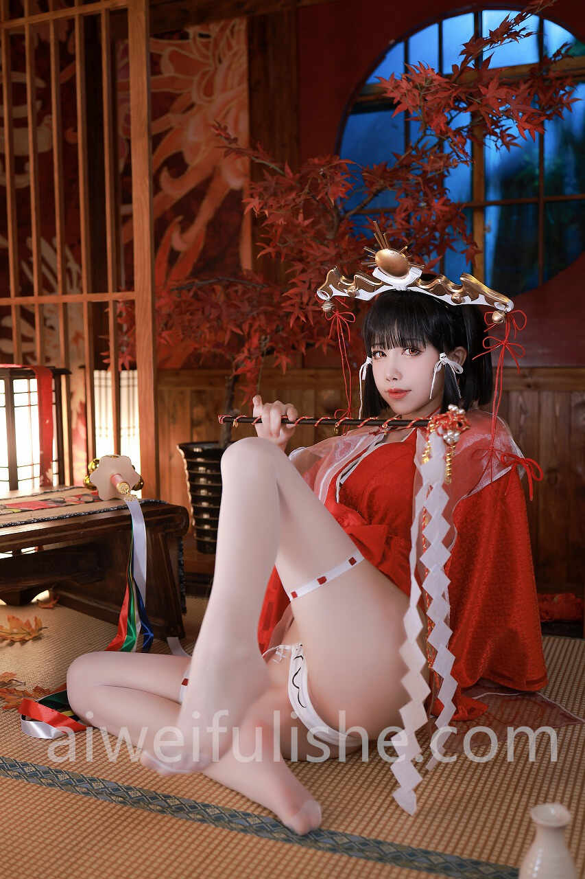 水淼aqua-黑兽辉夜巫女 [98P-131MB] cosplay美女-第3张