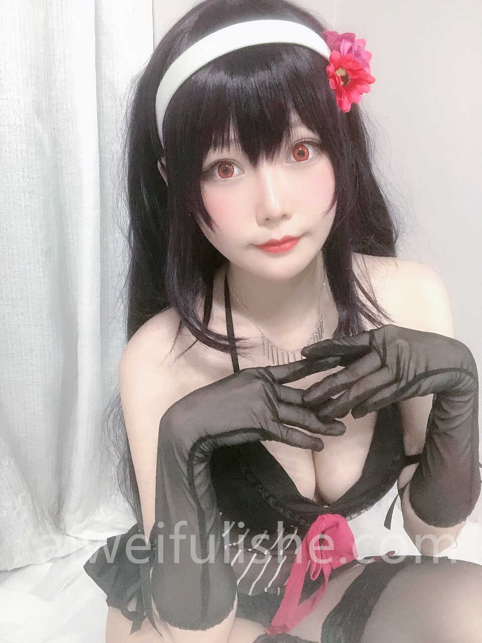 香草喵露露-诗羽学姐睡衣 [45P-159MB] cosplay美女-第4张