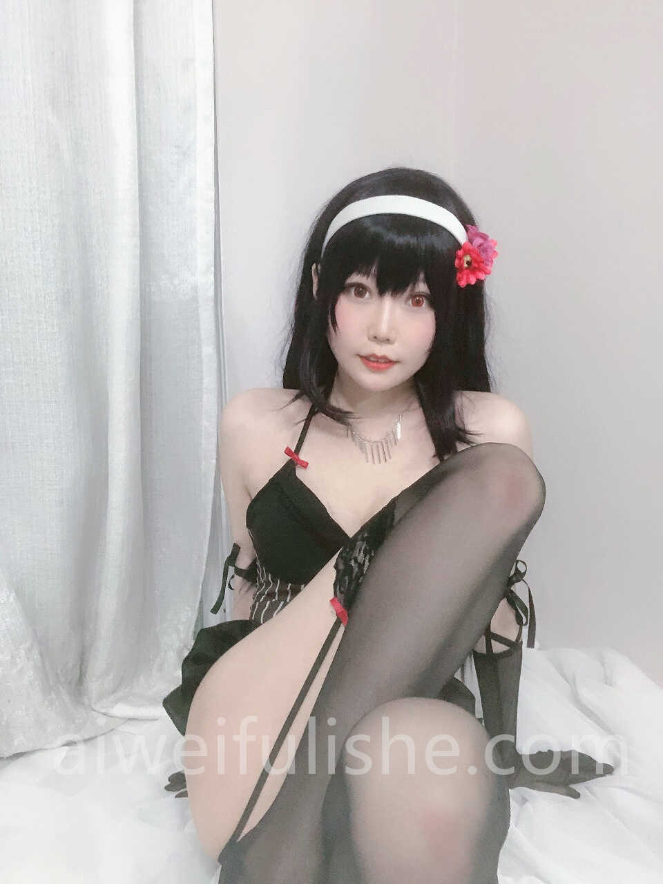 香草喵露露-诗羽学姐睡衣 [45P-159MB] cosplay美女-第5张