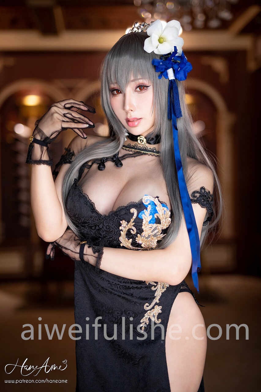 HaneAme雨波-AzurLane_Saint.Louis_路易九世旗袍【29P56M】 cosplay美女-第4张