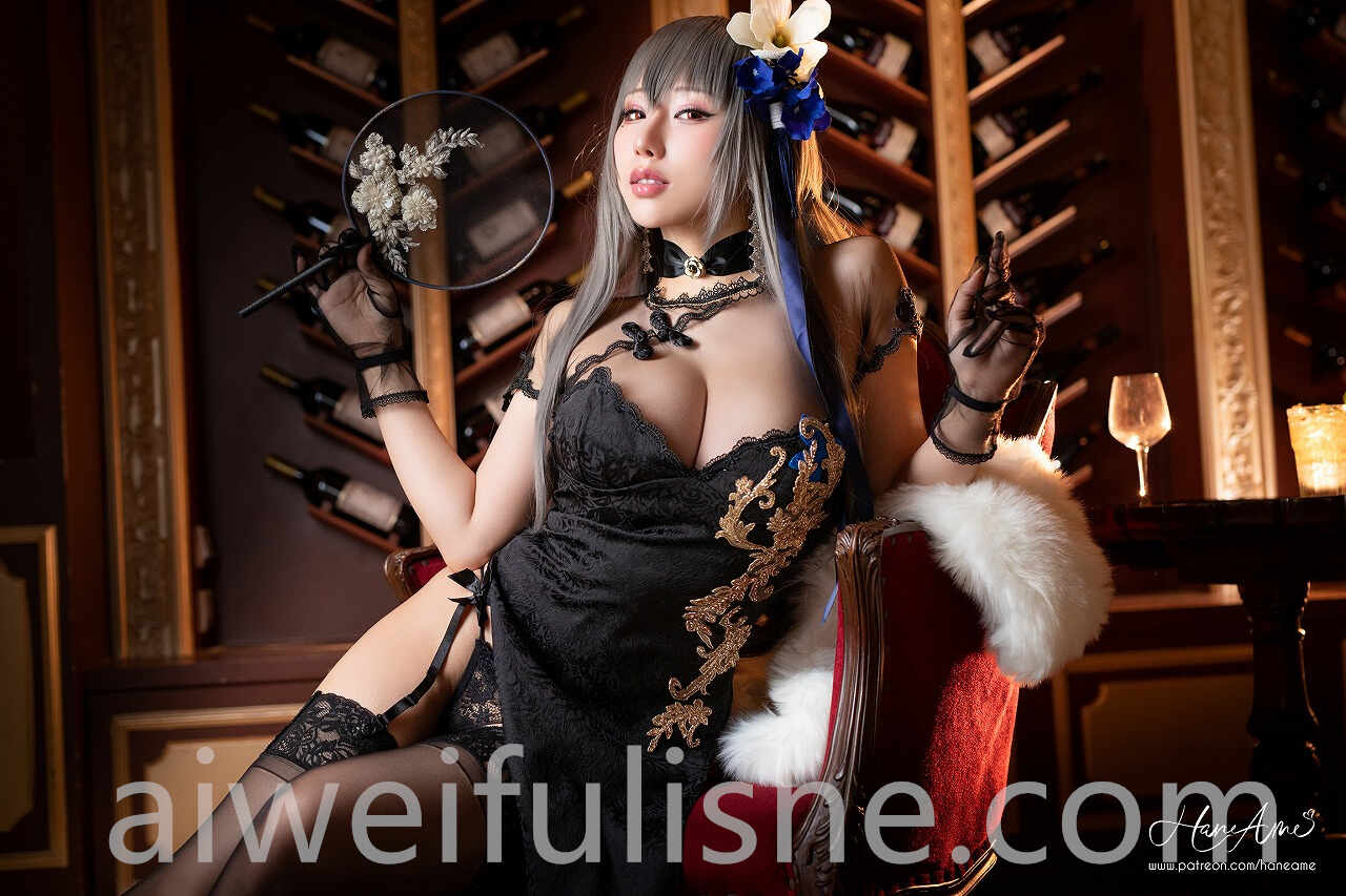 HaneAme雨波-AzurLane_Saint.Louis_路易九世旗袍【29P56M】 cosplay美女-第6张