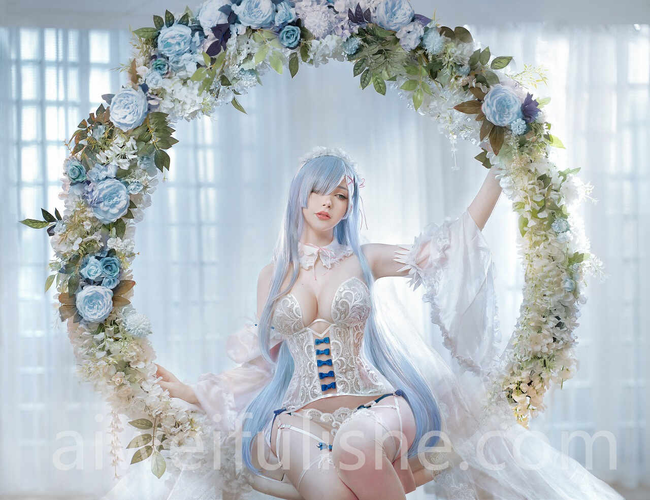 Sayathefox-蕾姆 [12P-364MB] cosplay美女-第4张