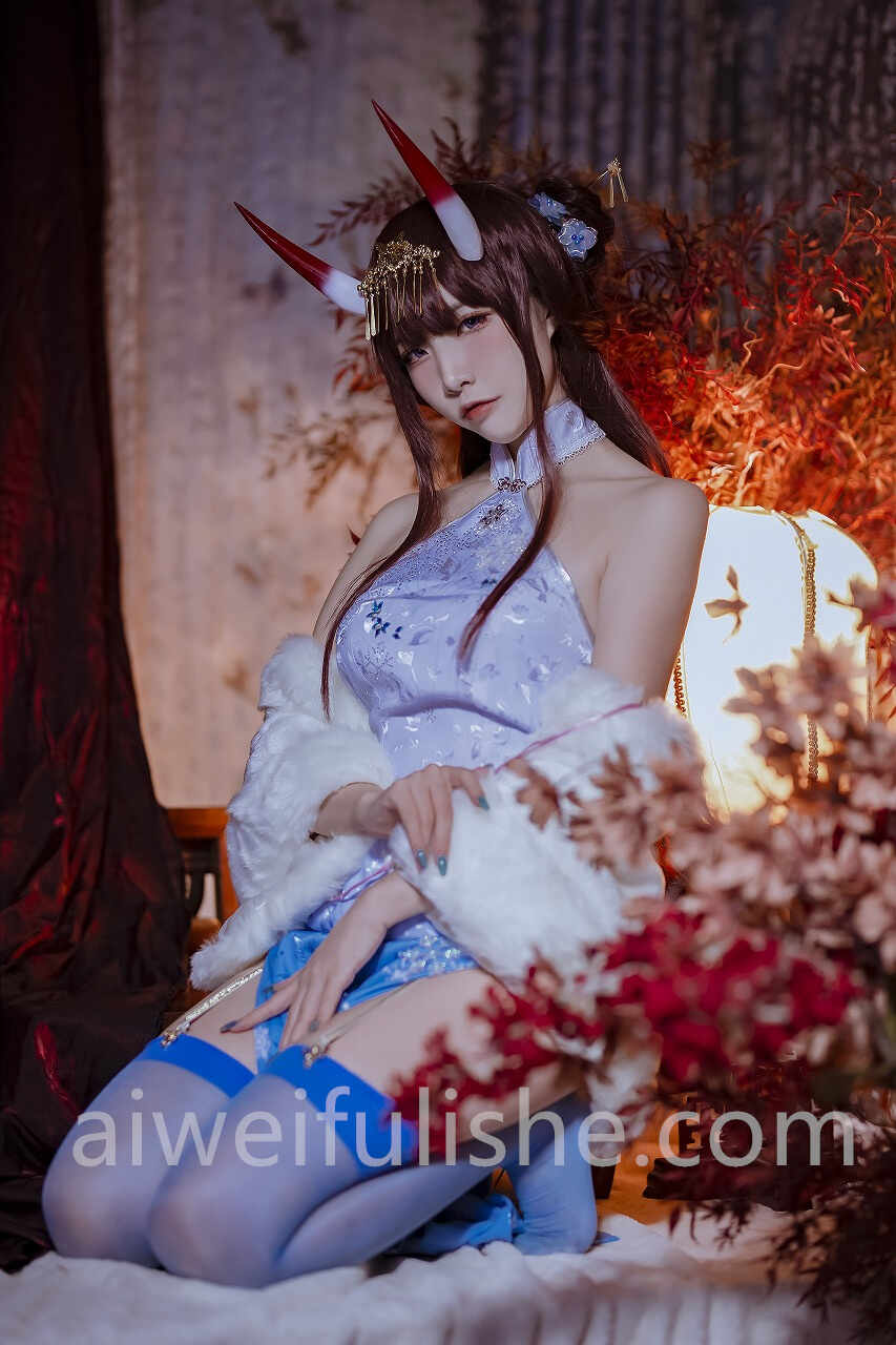 二佐Nisa-碧蓝航线 能代旗袍 [18P-120MB] cosplay美女-第6张