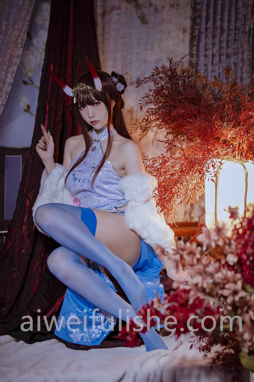 二佐Nisa-碧蓝航线 能代旗袍 [18P-120MB] cosplay美女-第5张