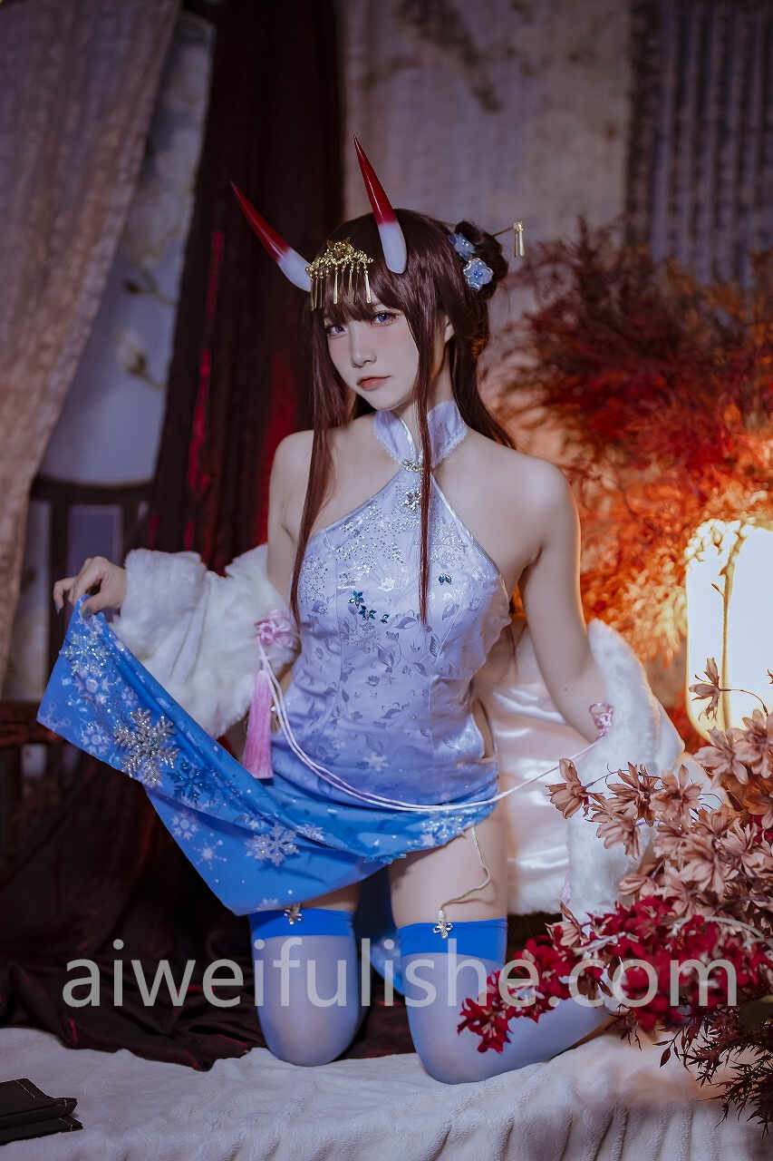 二佐Nisa-碧蓝航线 能代旗袍 [18P-120MB] cosplay美女-第2张