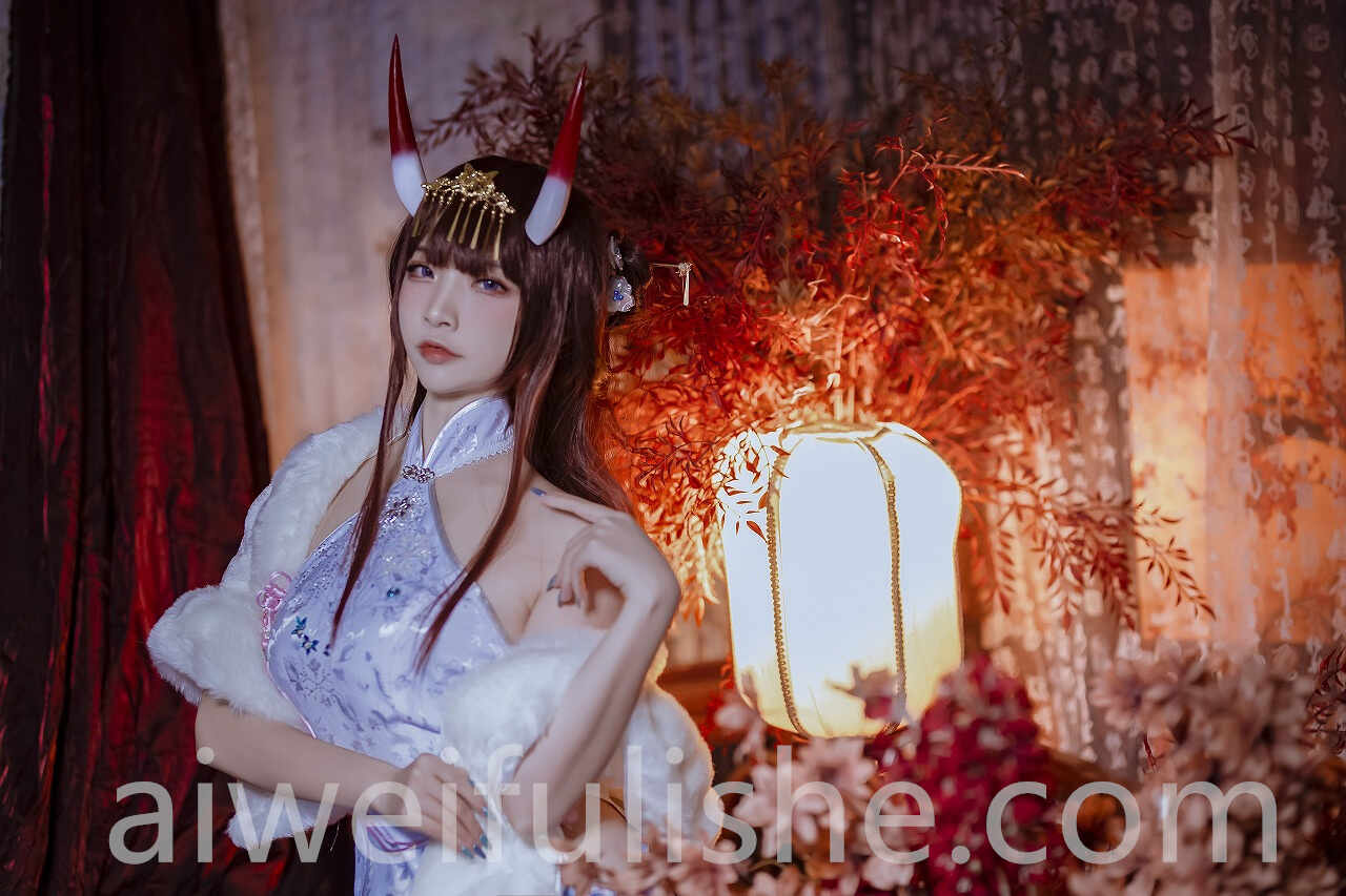 二佐Nisa-碧蓝航线 能代旗袍 [18P-120MB] cosplay美女-第4张