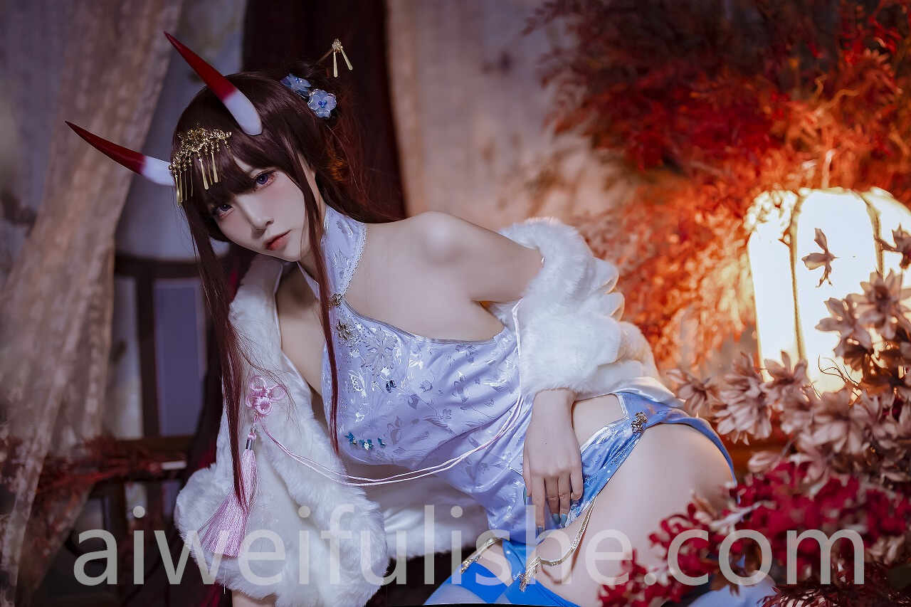 二佐Nisa-碧蓝航线 能代旗袍 [18P-120MB] cosplay美女-第5张