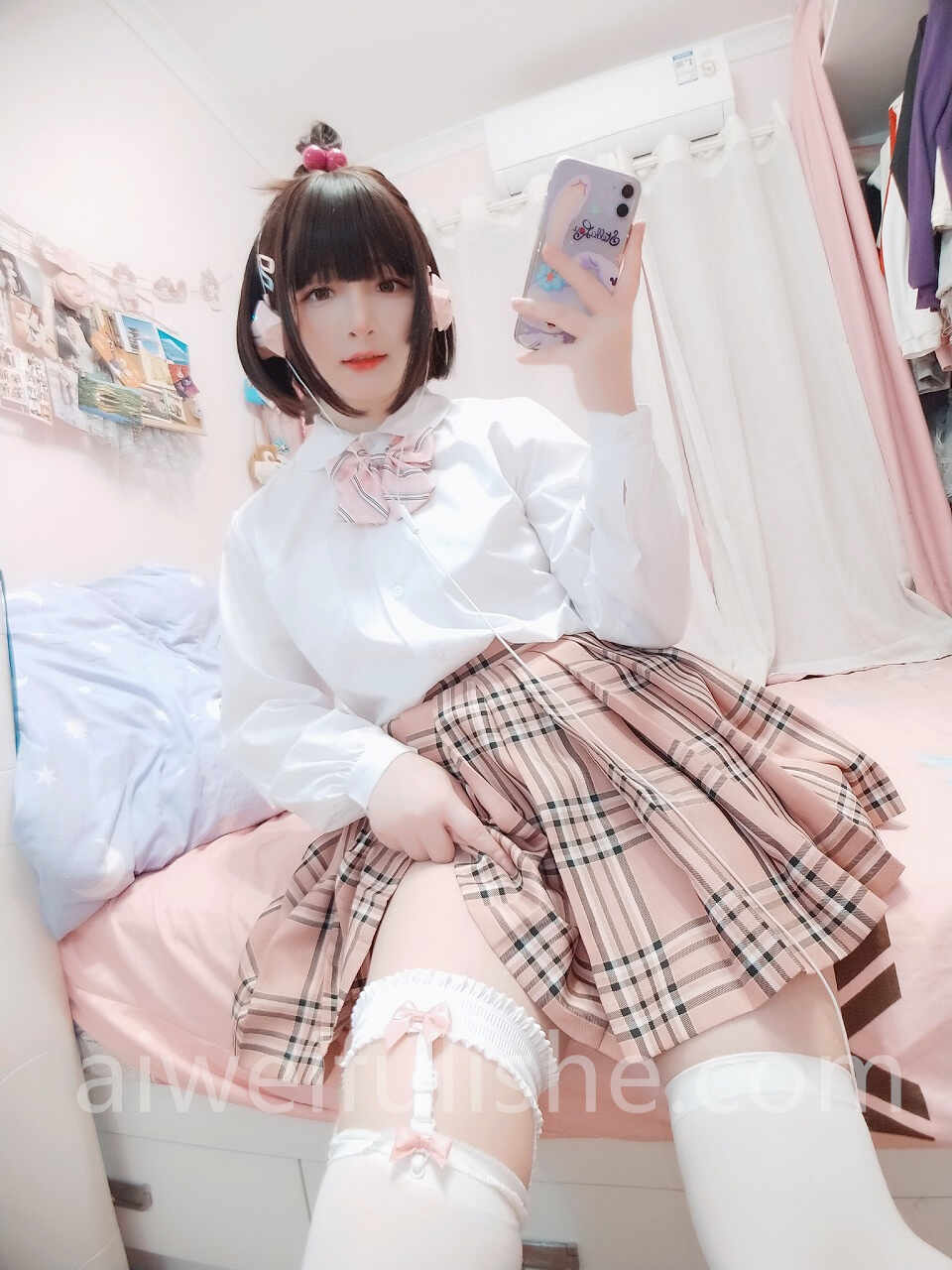古川kagura-白丝JK [41P4V-217MB] JK制服-第2张