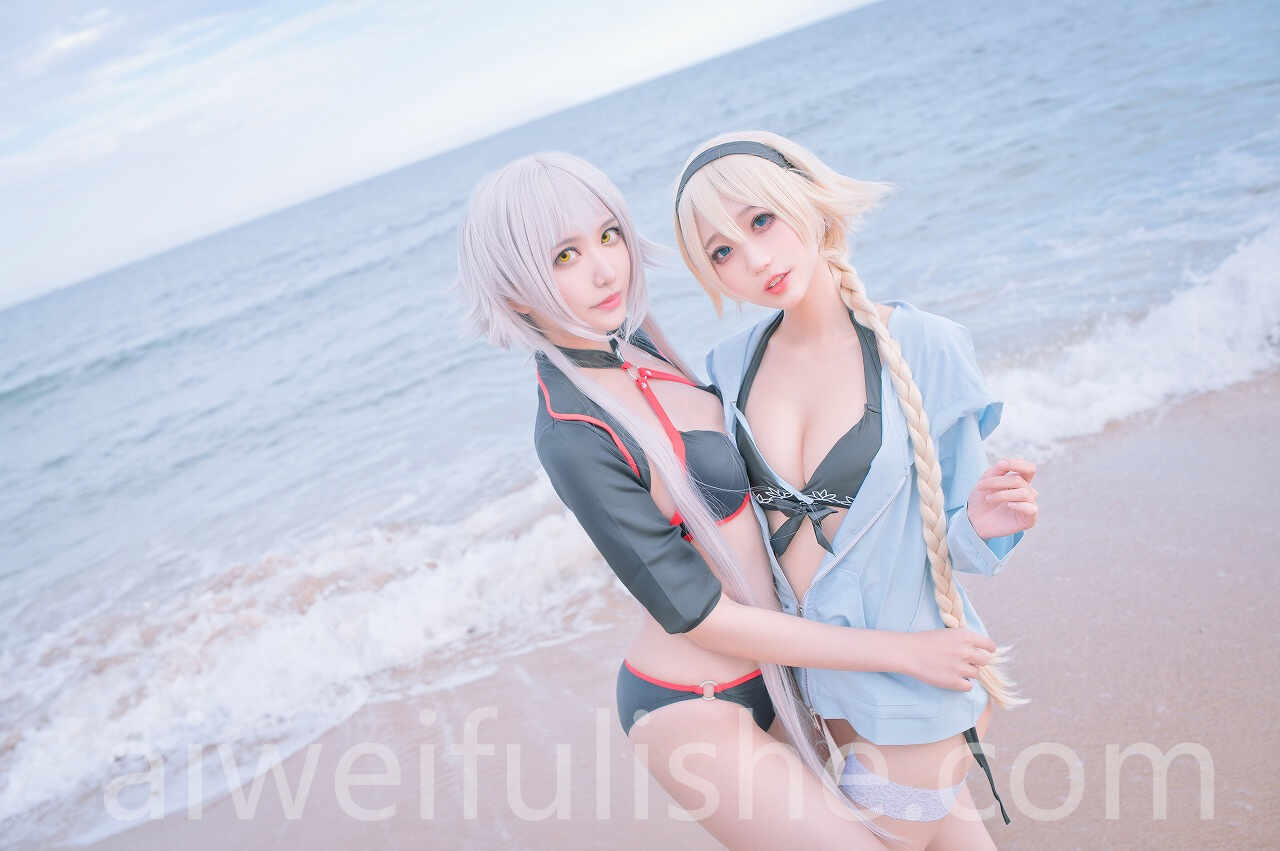 周叽是可爱兔兔-黑白贞双人泳衣 [21P-188MB] cosplay美女-第6张