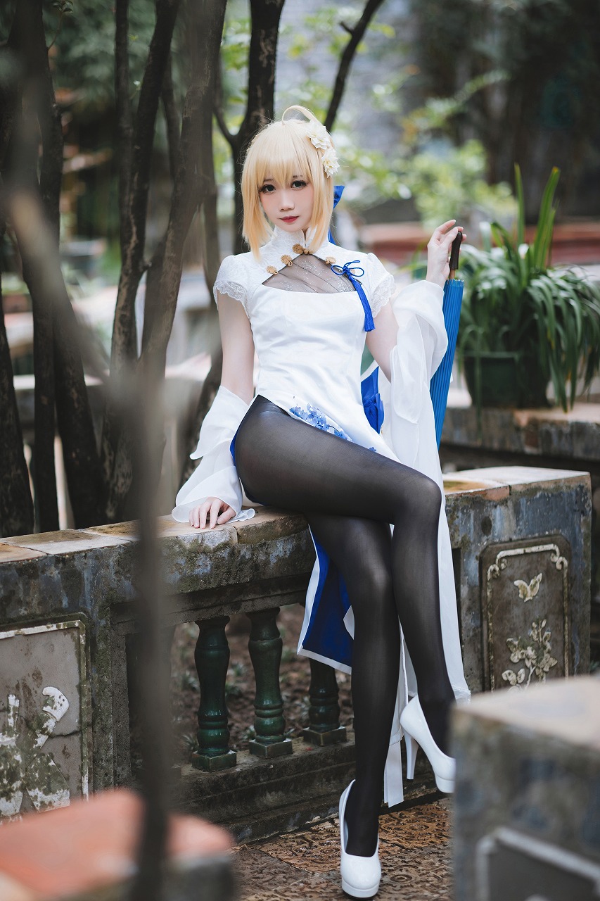 焖焖碳-saber旗袍[28p187M] cosplay美女-第2张