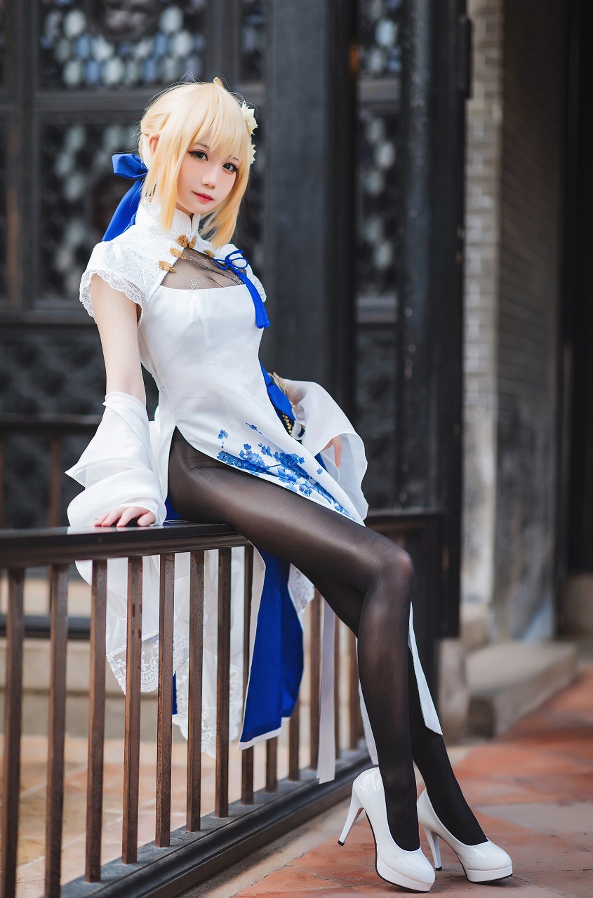 焖焖碳-saber旗袍[28p187M] cosplay美女-第5张