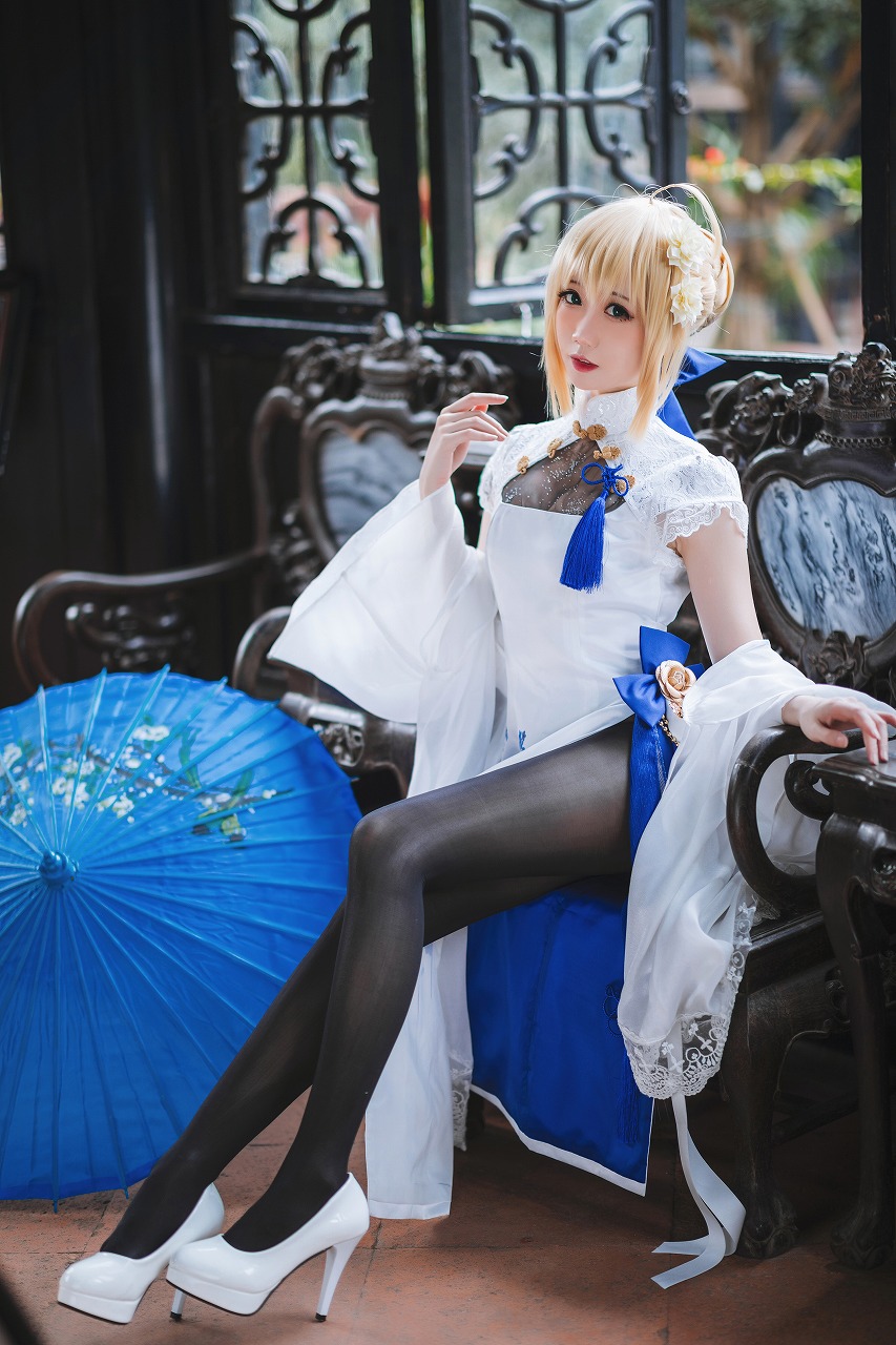 焖焖碳-saber旗袍[28p187M] cosplay美女-第4张