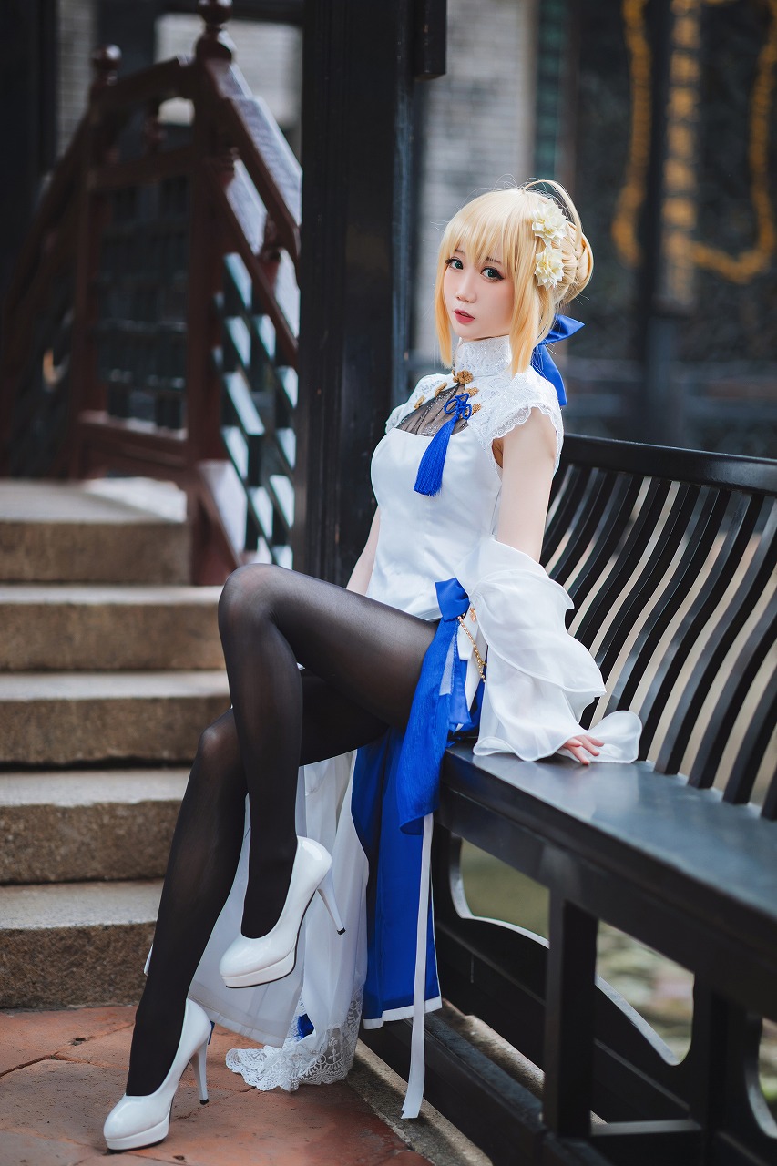 焖焖碳-saber旗袍[28p187M] cosplay美女-第5张