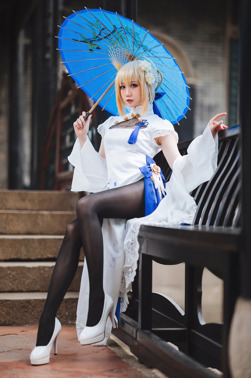 焖焖碳-saber旗袍[28p187M] cosplay美女-第2张