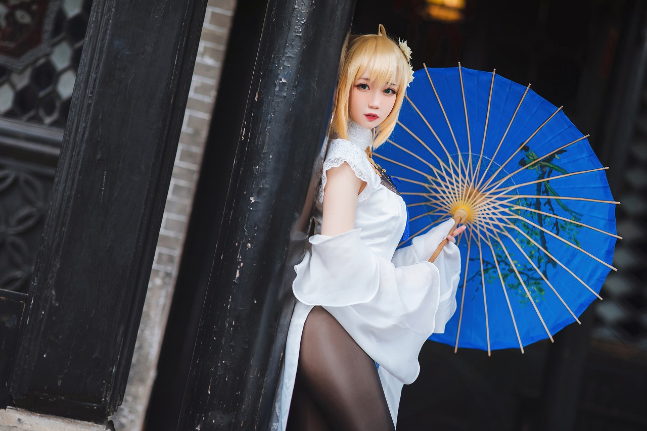 焖焖碳-saber旗袍[28p187M] cosplay美女-第4张