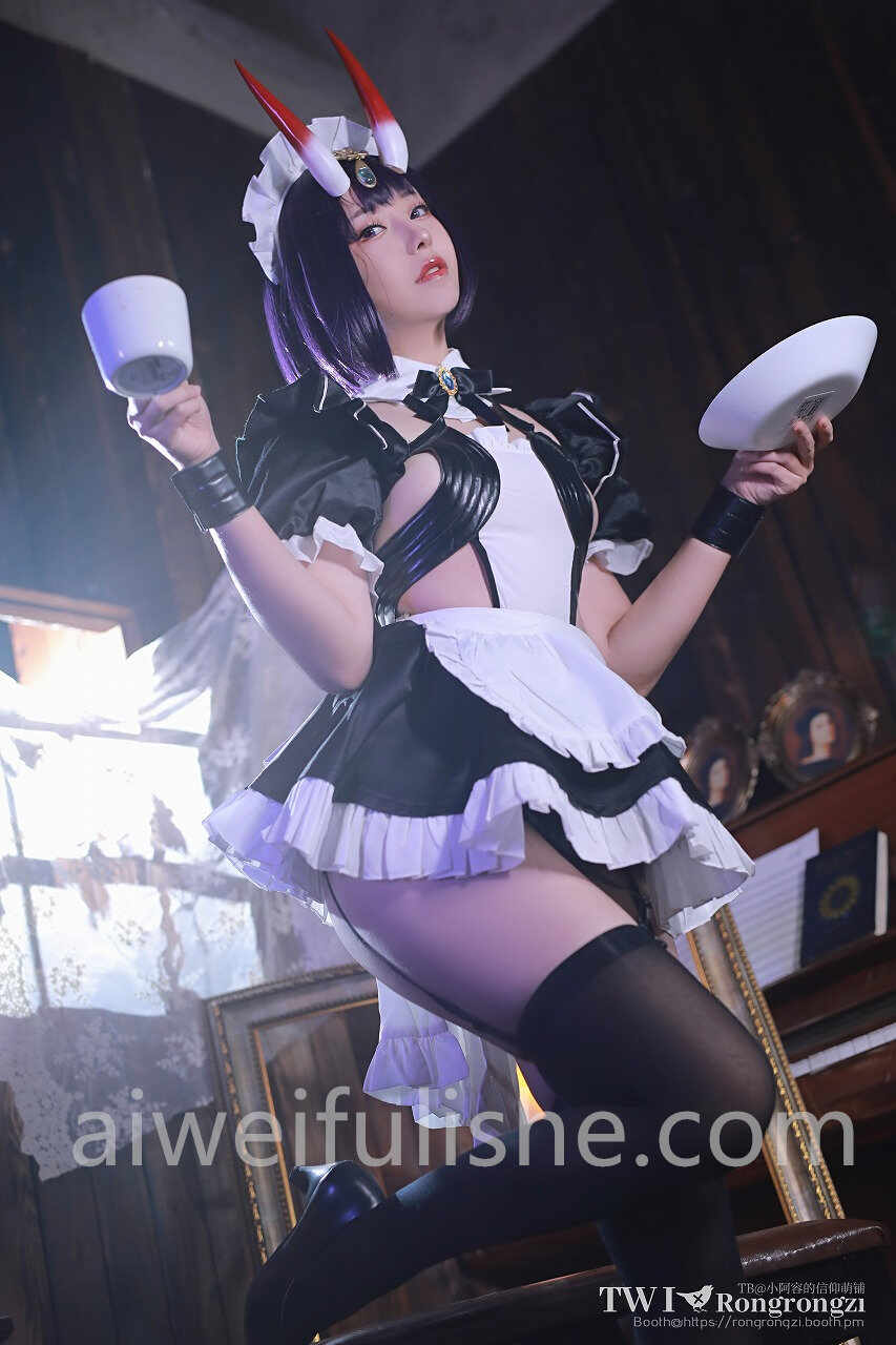 小容仔咕咕咕w-酒吞童子女仆 [46P1V-308MB] cosplay美女-第4张
