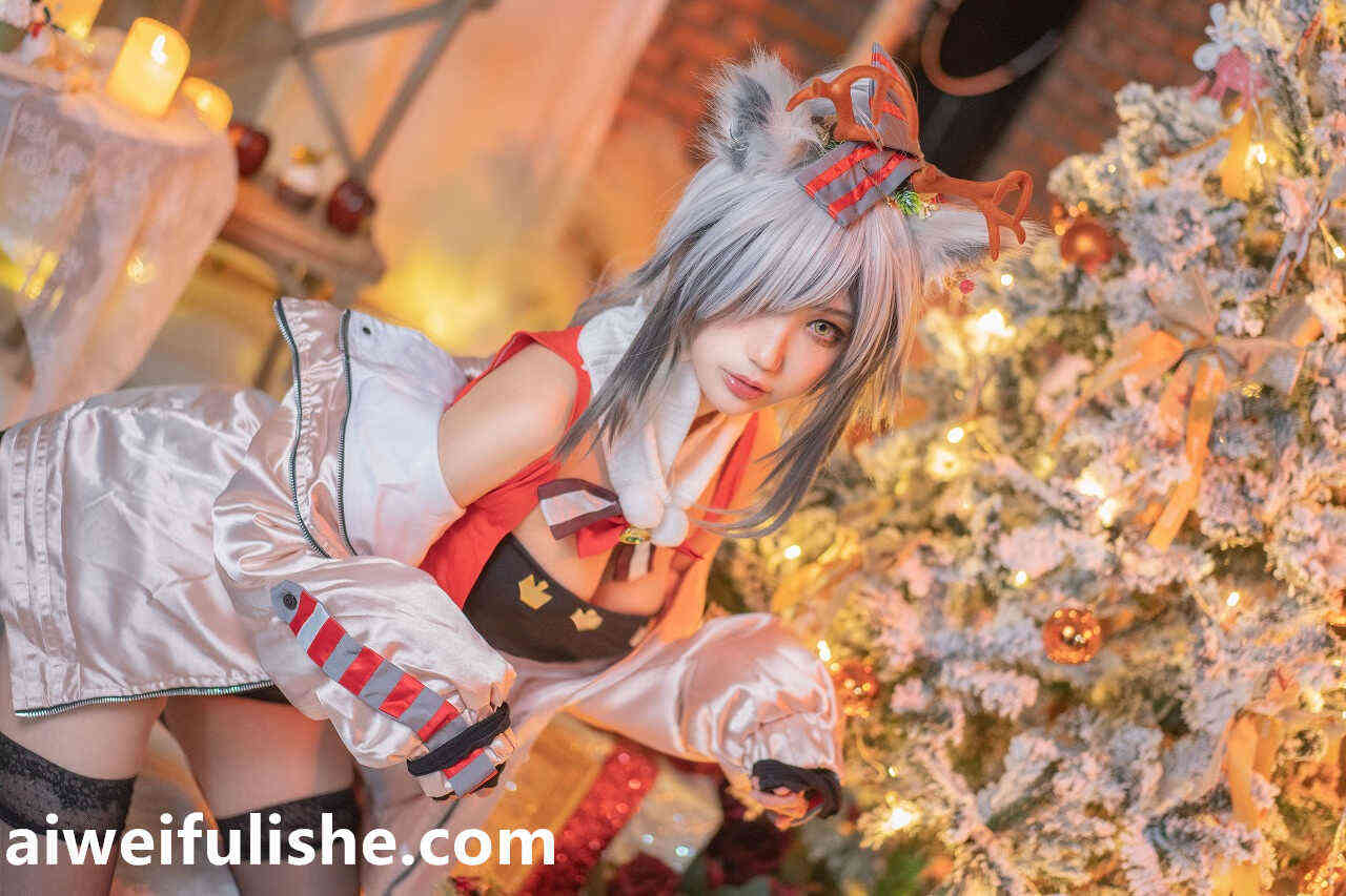 周叽是可爱兔兔-圣诞黑丝兽耳 [17P-283MB] cosplay美女-第1张