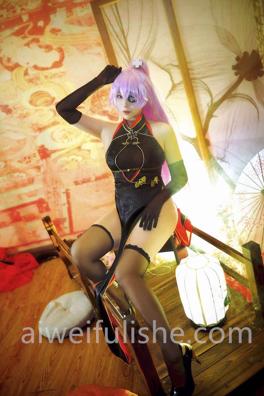 小容仔咕咕咕w-沙恩霍斯特旗袍 [11P-170MB] cosplay美女-第6张