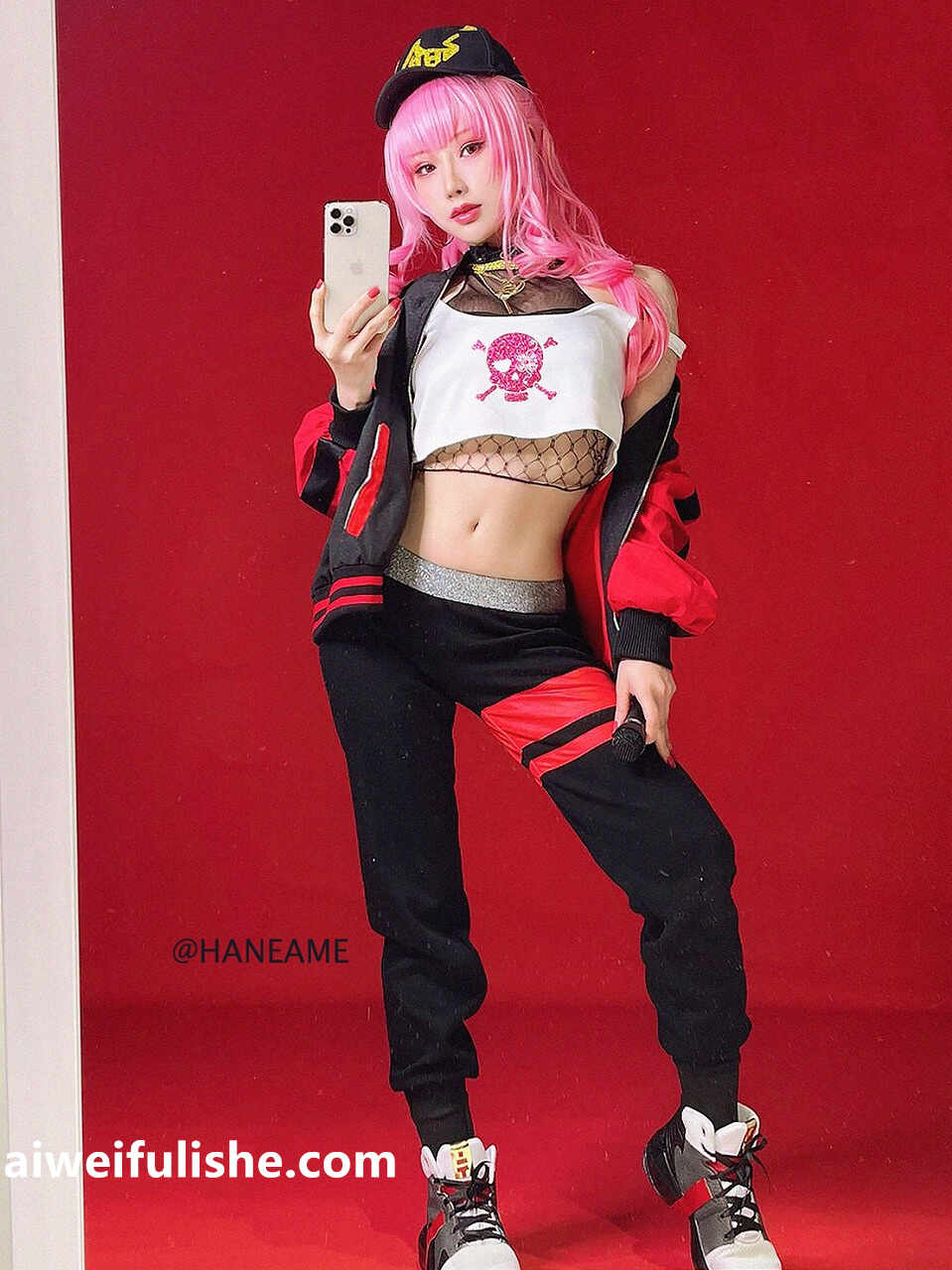 雨波_HaneAme-Hololive Calliope ROCK 新衣[23P83MB] cosplay美女-第4张