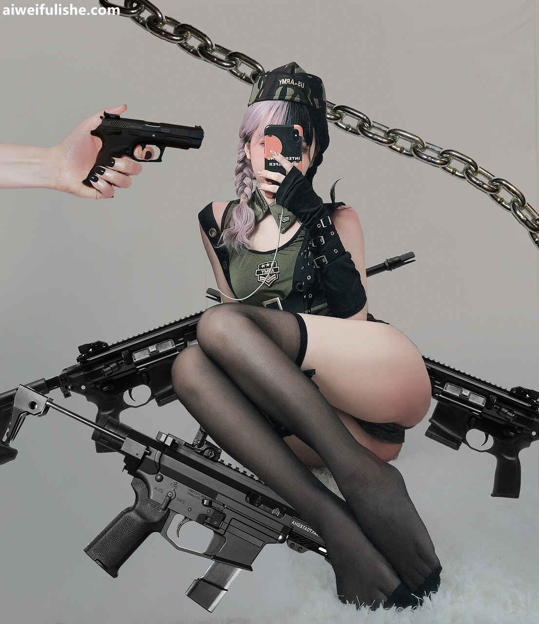 果咩酱w - 战地甜心 [20P5V-131MB] cosplay美女-第5张