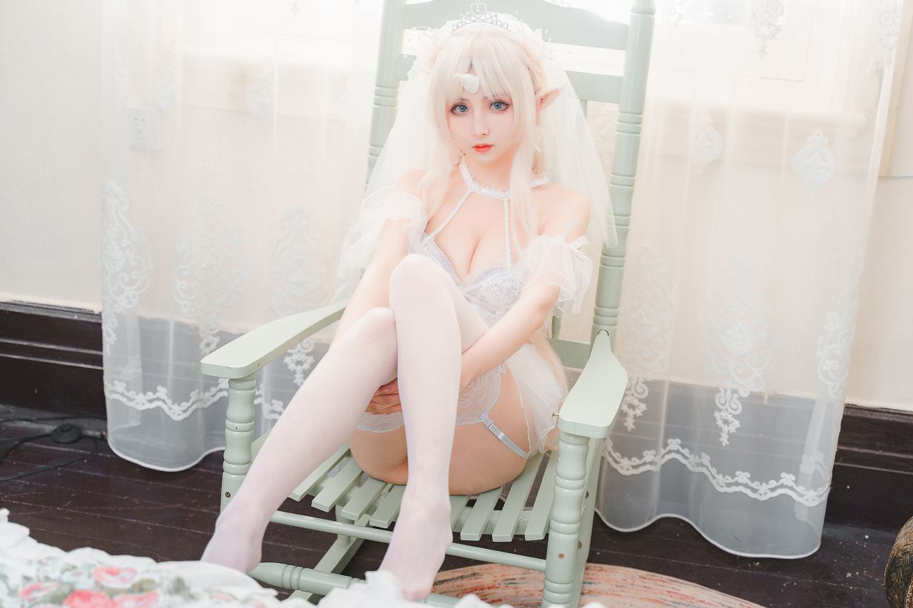 rioko凉凉子 – 独角兽白丝写真下载 cosplay美女-第1张